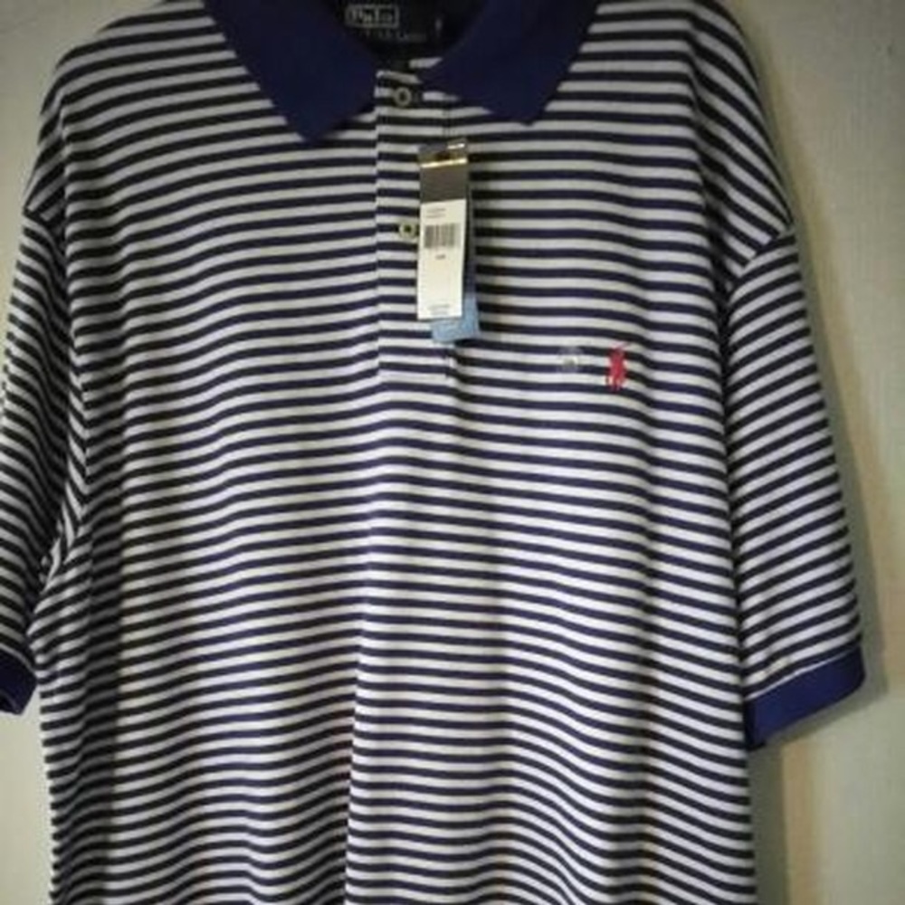 Blue & White striped Polo Ralph Lauren Shirt